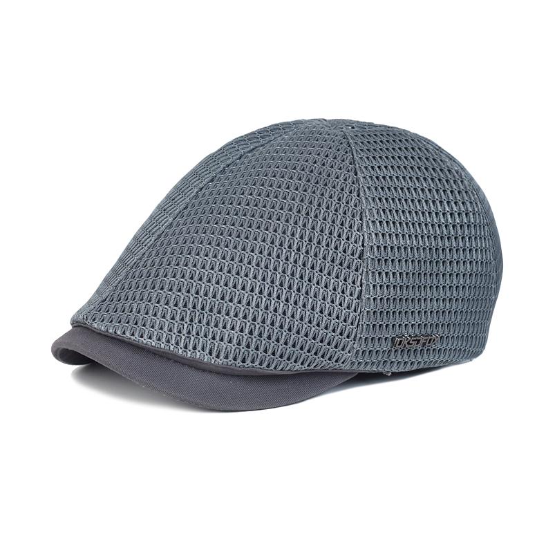 New Mesh Newsboy Caps Summer Men Women Hats Breathable Beret Outdoor Gorro Hombre Boina Golf Hat Fashion Casual Solid Flat Cap