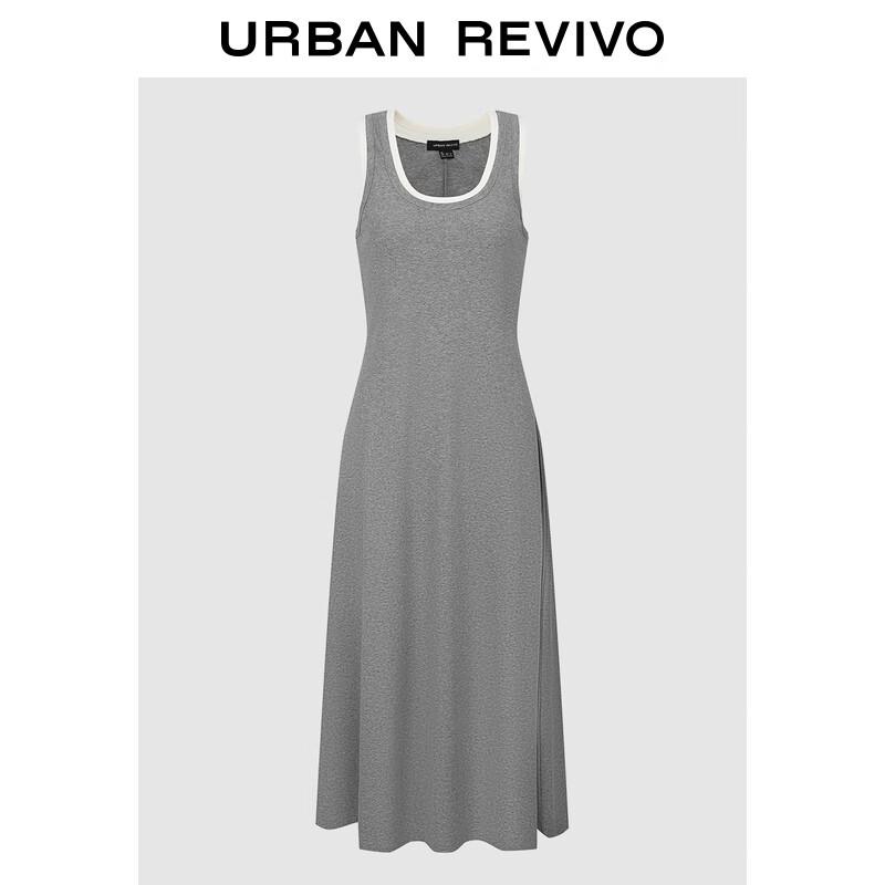 

UR Women s Faux Two-Piece Colorblock A-Line Dress XS