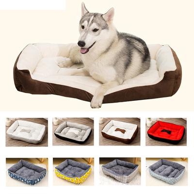 Square Thick Warm Dog Bed Neck Guard Pet Dog Sofa Many Colors Cat Nest Mat