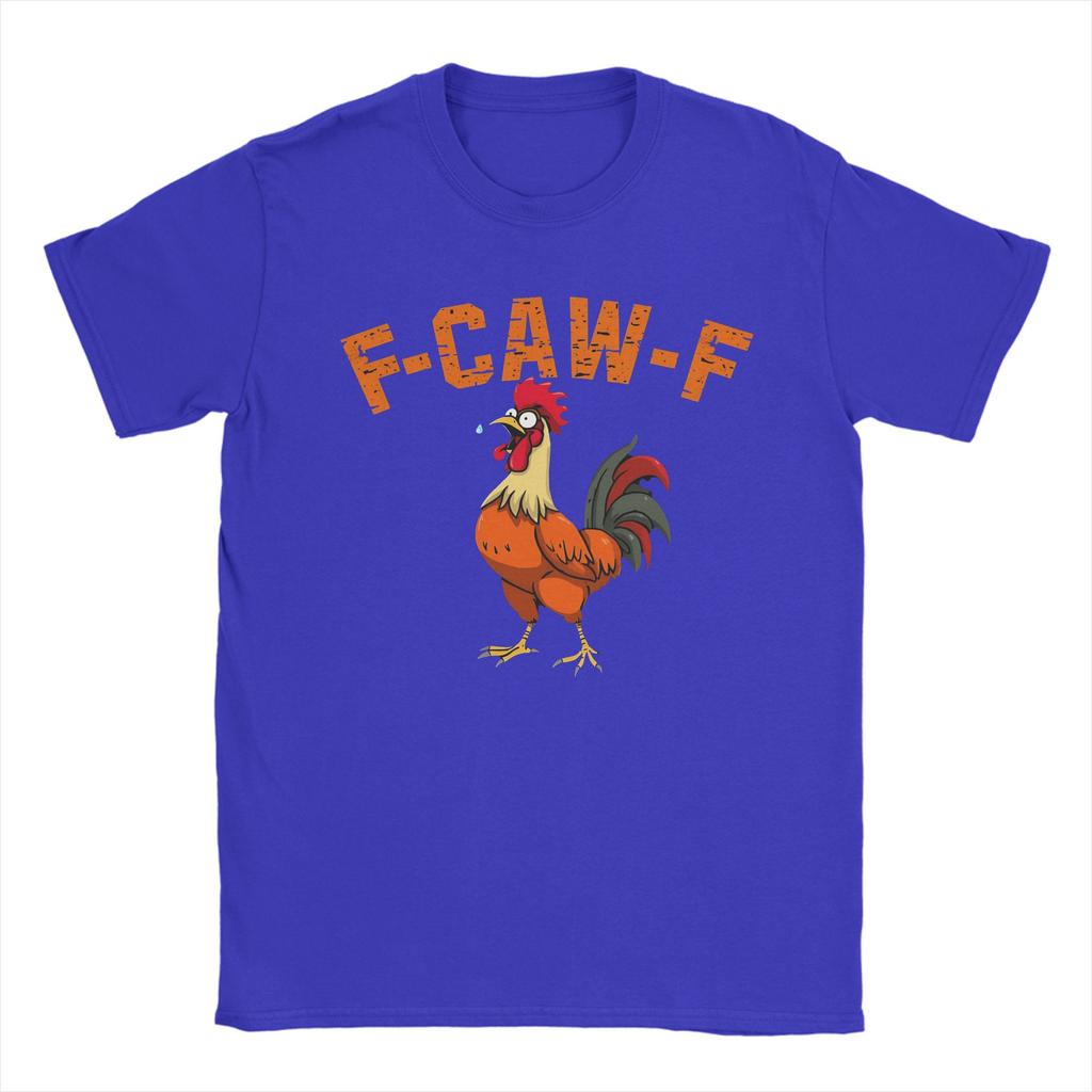 Funny F-CAW-F Chicken Meme T Shirt Summer Hip Hop T Shirts Men 100% Cotton Round Neck Plus Size Tees Short-Sleeve Awesome Tshirt