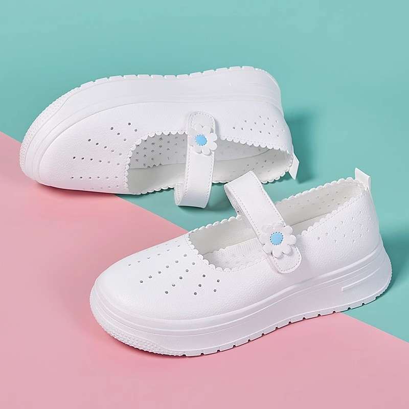 Nurse shoes women's soft-soled medical deodorant special sandals heightening non-slip not tiring feet autumn white shoes high heels