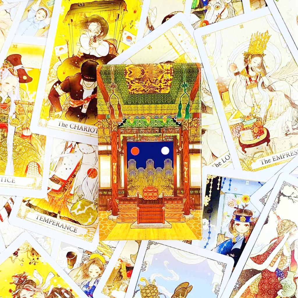 Retro Court Tarot Cards A 78PCS Chinese-style Tarot Deck Classic Design For Beginners & Pros, Ideal For Divination, Meditation