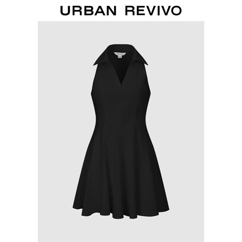 UR2026 Women s Casual V-neck Sleeveless Mini Dress L