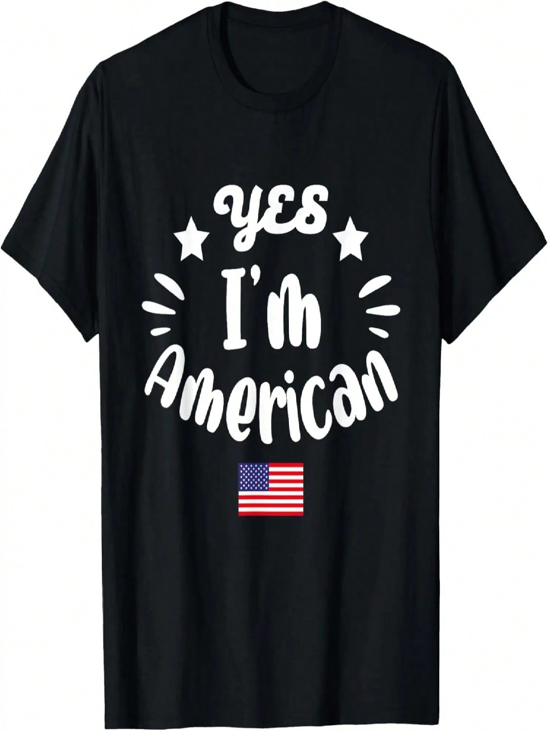 Yes I m American & Proud To Be American Illustration Graphic T-Shirt S разноцветный