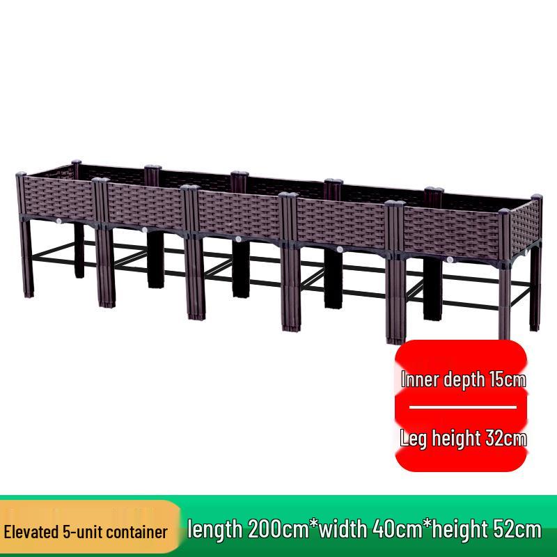 Extra Large Plastic Raised Vegetable & Flower Planter for Balcony/Courtyard