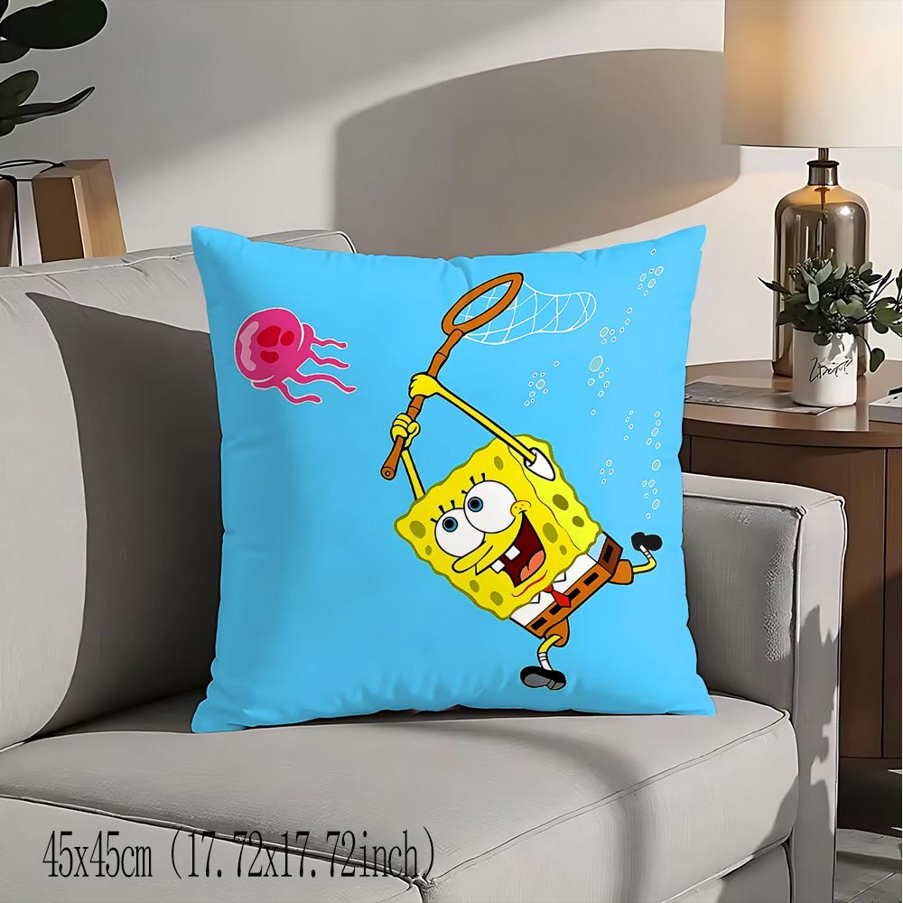 Decorative Pillows For Sofa Kawaii Spongebobs Pillow Cover Home And Decoration Fall Decor Cushion Covers Cushions Room Cases Bed