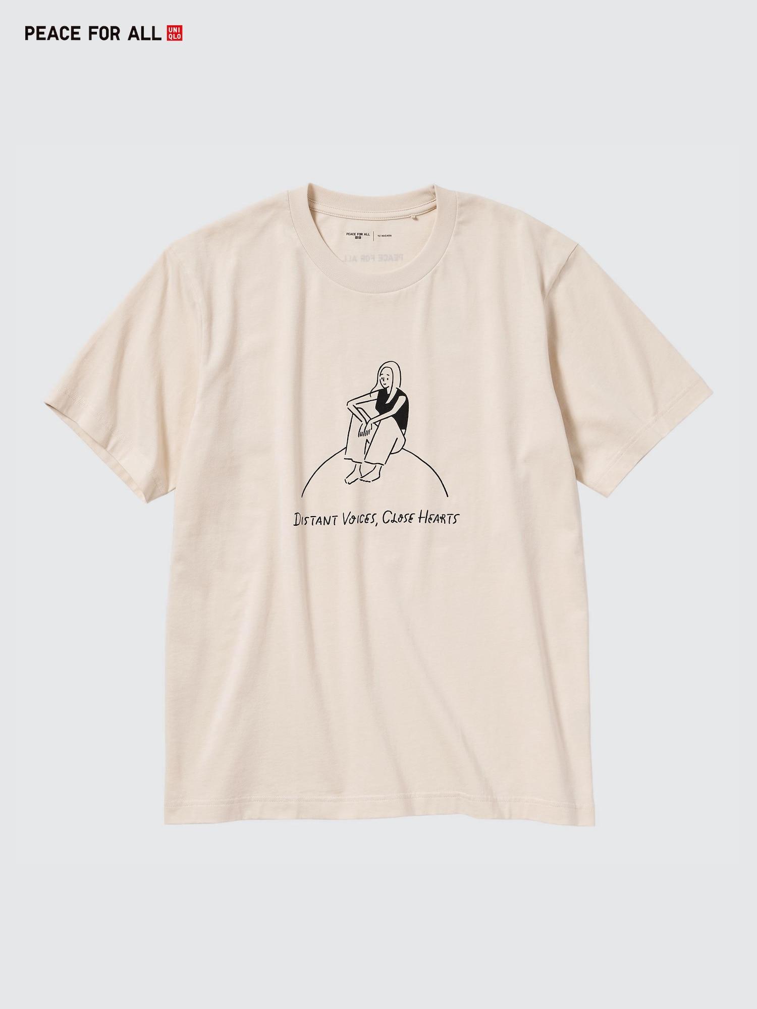

Футболка Uniqlo Peace For All с коротким рукавом и графическим принтом, стандартный крой, Ю Нагаба 30 NATURAL/UNISEX 4XL