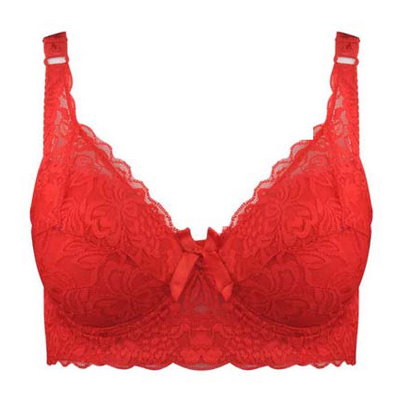 Plus Size Wireless Push-Up Lace Bra - Comfortable Support for Women