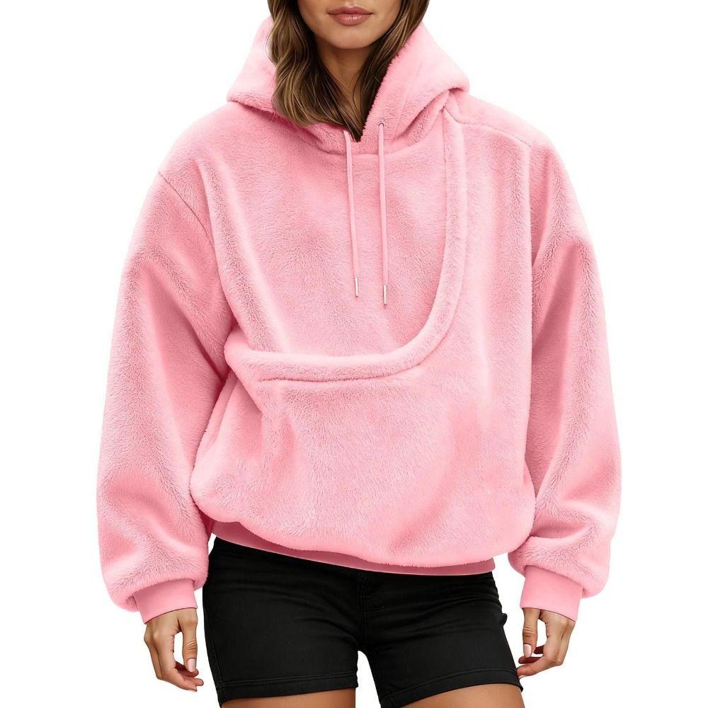 Moletom com Capuz para Transportar Animais de Estimação Manga Longa Bolsa Frontal Grande para Cão Gato Suporte Estiloso para Gatinho Filhote Animais