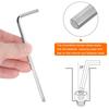 uxcell 4mm Ball Head L-Shaped Hex Wrench Set, Long Precision Tool Set, Easy to Apply Force, for Tightening, DIY Tools, Total Length 108mm