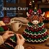 Crochet Christmas Tree Ornament DIY Set with Yarn Beads Hook Stuffing - Handmade 3D Reindeer Holiday Decor for Table Mantel Shelf Festive Xmas