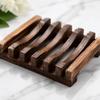 With Self-Draining Wooden Soap Dish Tray Natural Wood Soap Box Storage Rack  Washroom