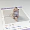 Lovely 3D Flocked Otter Pendant Keychain Cute Cartoon Backpack Charm  Animal Keyring Bag Hanging Decoration Accessories