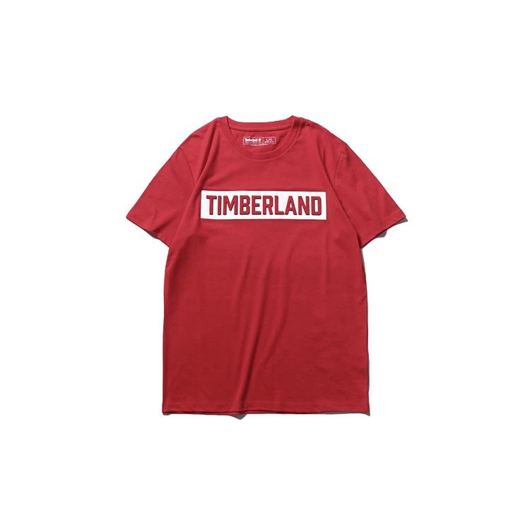 Men's Timberland Logo Printing Casual Short Sleeve Red A2A9W-P92
