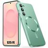 Silicone Case - BOOLING - for Samsung Galaxy S25 FE - Shockproof with Magnetic Ring - Green
