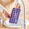 Portable Ice Cube Trays with Bin,Easy One-Click Release,Ice Freezer with Ice Scoop, Hidden Handle for Whiskey Drink Juice Tools