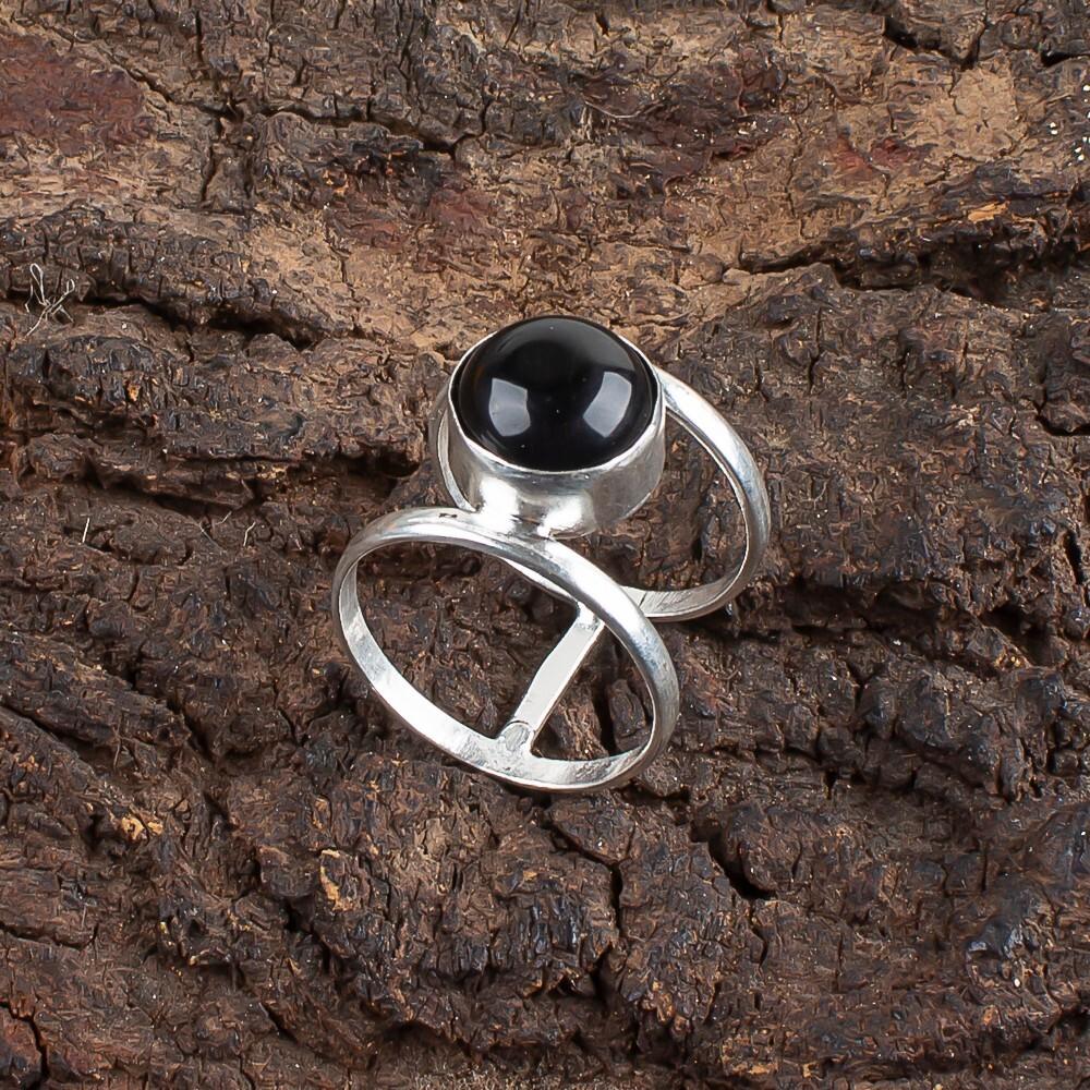 

Натуральный черный оникс драгоценный камень 925 стерлинговое серебро ювелирные изделия кольцо ручной работы для подарка RR-13-21 13