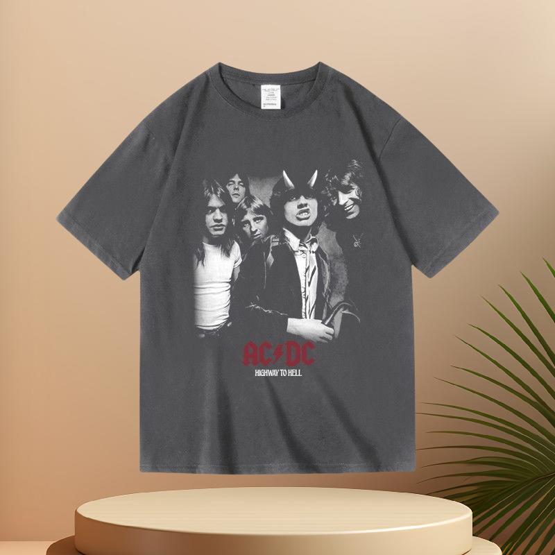 Summer New Cotton Short Sleeve Printed T-shirt for Men and Women Rock Pink Floyd Band Pink Floyd Printed T-shirt