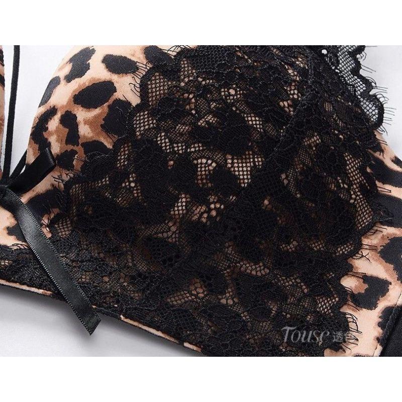 Sexy Leopard Print Push Up Bra For Women
