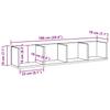 CD Wall Shelf Artisan Oak 100 x 18 x 18 cm Particleboard