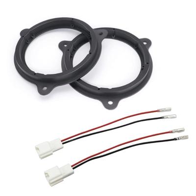 6.5in Car Horn Washer Adapter Holder Car Stereo Speaker Spacer Adaptor & Speaker Harness for Smart Dacia