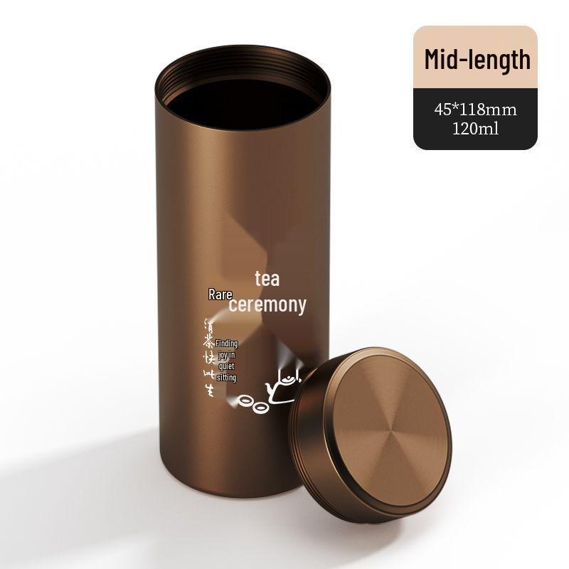 Portable Mini Tea Storage Tin - Sealed Travel Canister for Tea Leaves