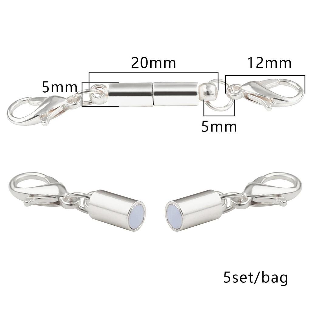 2/5 Stück Verschlüsse, Zubehör, magnetischer Hummer für Halskette, Armband, Hummerkugelhaken