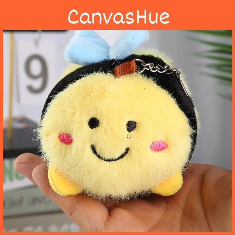 Plush Bee Cute Cartoon Doll Keychain Pendant For Backpack Ornament And Gift Kids