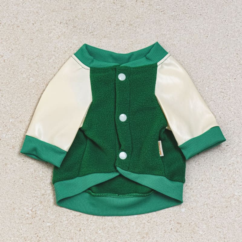 [Domácí mazlíček] Bejzbalový svetr M zelený