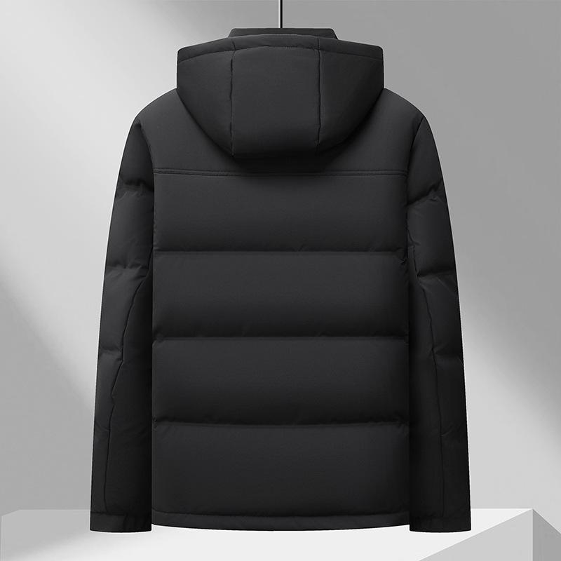 2025 Autumn/Winter Men's Hooded Down Jacket: Warm, Casual, Cold Protection for Middle-aged