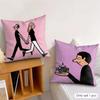 Aesthetic Art J-Jean-Jullien Cushion Cover Silky Short Plush Invisible Zipper Dustproof Sofa Pillow Case For Home Decor
