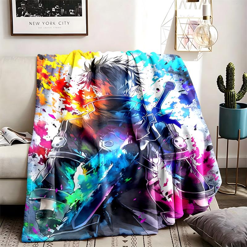 Sword Art Online Theme Blanket Suitable For The Sofa Camping And Travel Made Of Soft Flannel Material An Ideal Gift For Occasions Such As Birthday