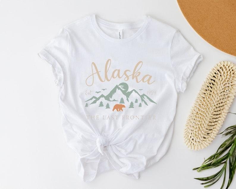 The Last Frontier Alaska Shirt Lover Gift Shirt Mountain Tshirt Bear Shirt