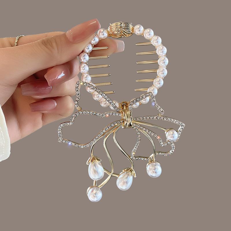 Schmetterling Zirkon Quaste Haar Klaue Elegante Süße Frauen Pferdeschwanz Halter Haarnadeln Mode Mädchen Schmuck Zubehör