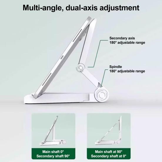 Suport Tabletă Plastic Portabil Călătorie Antiderapant Reglabil Pliabil Universal Tabletă Telefon Mobil Suport Desktop Accesorii Telefon Tabletă