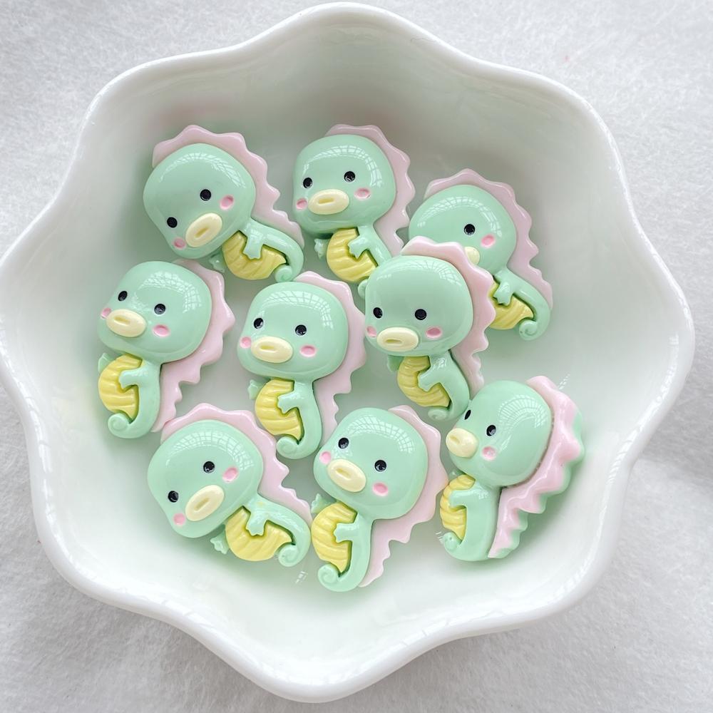 10Pcs New Resin Cartoon Starfish, Crab, Shell, Fish Series Flat Back Cabochons Scrapbooking DIY Jewelry Craft Decoration