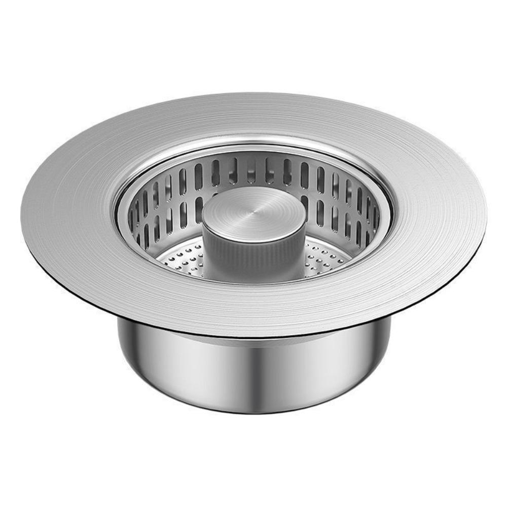 Stainless Steel 3 in 1 Kitchen Sink Drain Stopper Jump Up Anti Clogging Basket Strainer Upgraded Metal Sink Filter Sink Strainer