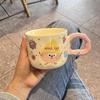 High Value Ins Mug with Lid Spoon Cute Ceramic Water Cup Girls Home Cup Office Coffee Cup