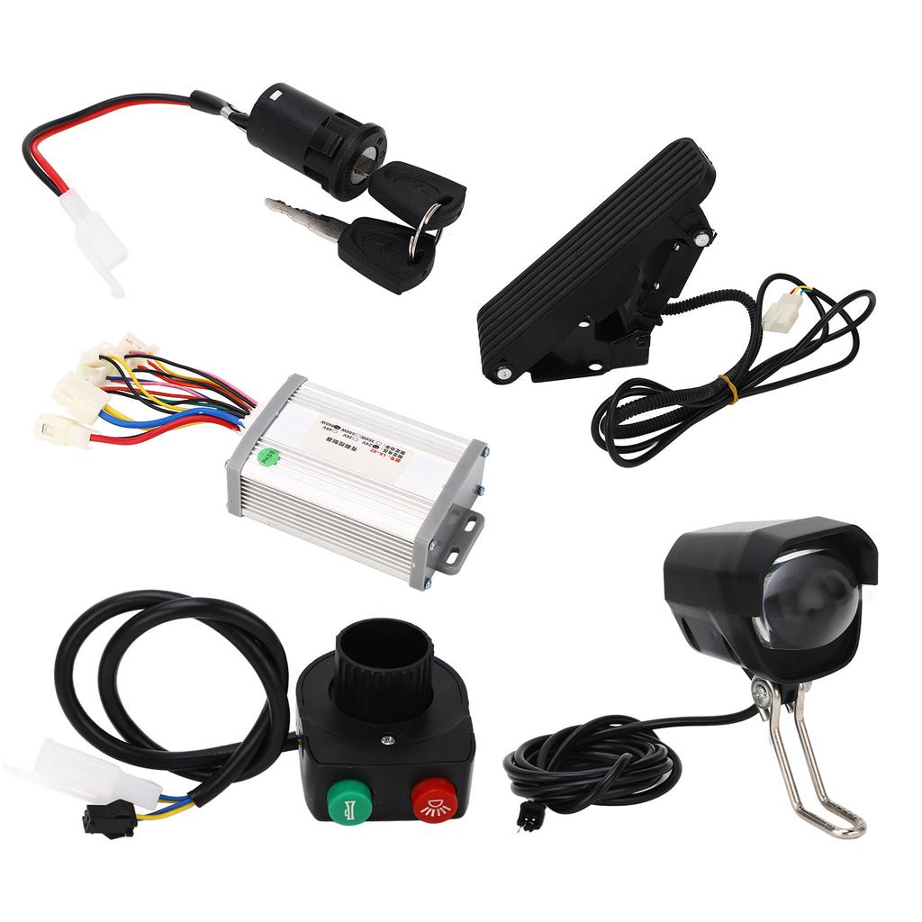 24V 800W Børstet Kontroller og Gasspedalmontering Elektrisk Sykkel Konverteringssett for