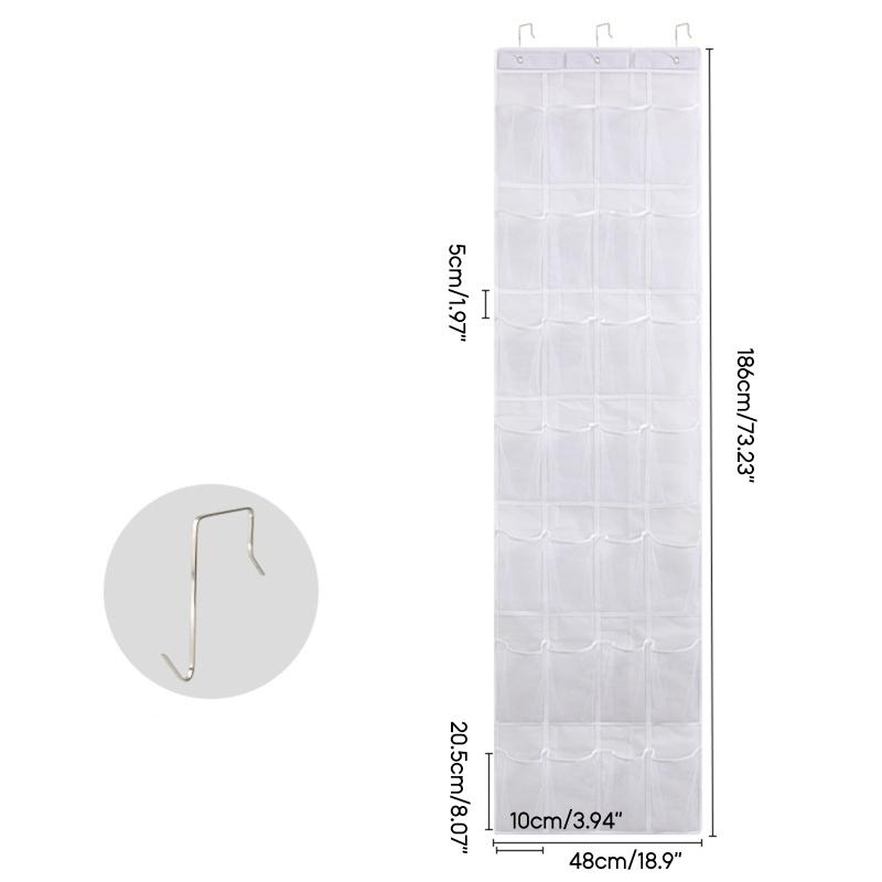 24/28 Grid Wall-mounted Shoes Organizer Rack Over the Door Hanging Storage Holder Rack Bedroom Closets Shoes Storage Bag