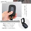 [imeetu] Genuine Leather Smart Key Case for Women, 360° Rotating, with Carabiner and Window, [Operate While Inserted], and Key Ring, Compact,