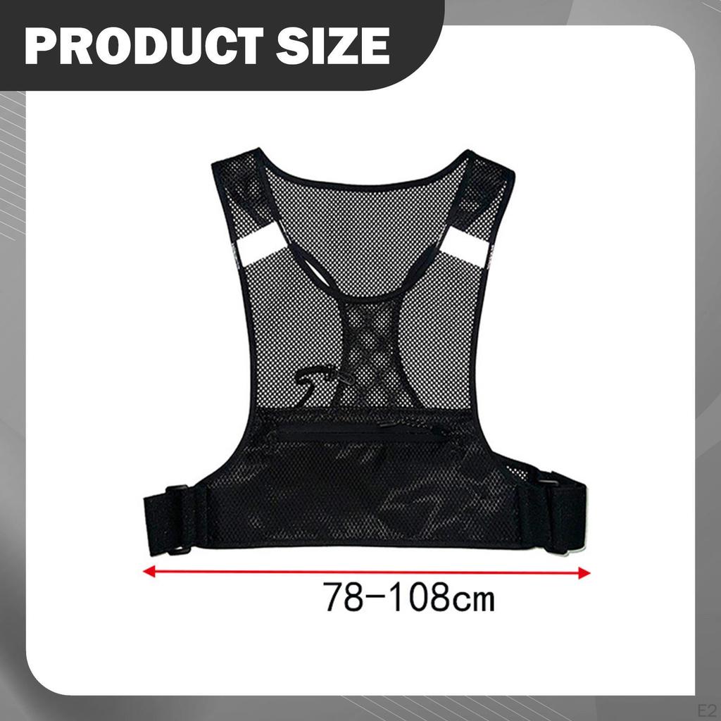 Running Vest Reflective Strip Lightweight with Pockets for Hiking Backpacking Mountaineering