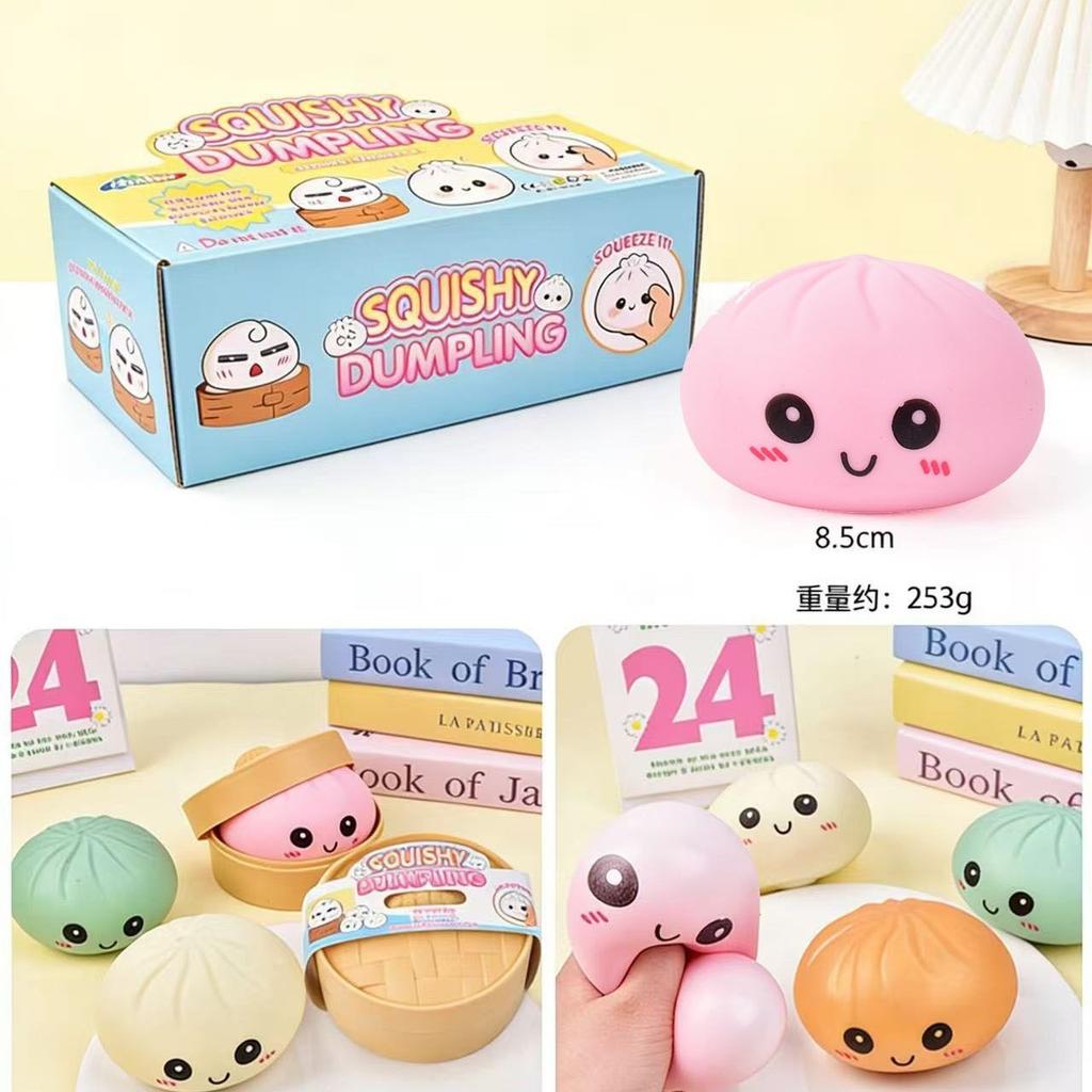 Simulated Dumpling Squishy Flash Dumpling Pressure Ball Slow Rebound Soft Pinch Decompression Rebound Squeeze Reliever Toy