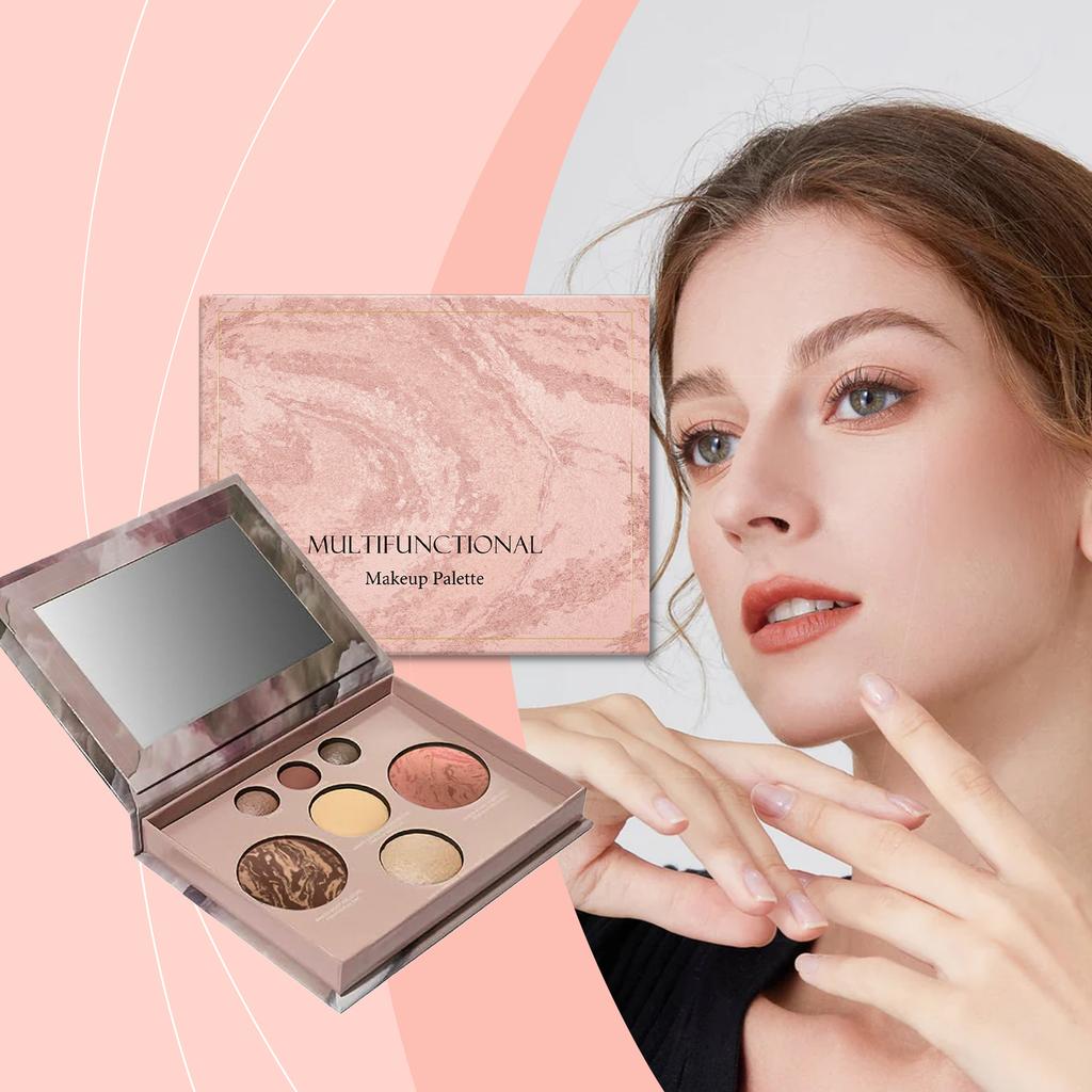 Makeup Eyeshadow Palette Matte Glow Shimmer Glitter Easy To Wear Highlight Blush Bronzer All-in-One Professional Makeup Palette