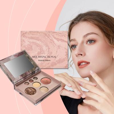 Palette d'ombres à paupières Maquillage Mat Lumineux Scintillant Paillettes Facile à Appliquer Illuminateur Blush Bronzer Tout-en-Un Palette de Maquillage Professionnelle