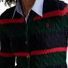Polo Ralph Lauren Color Block Striped Button Down Long Sleeve Knit Sweater Women sweater 211A89539-001