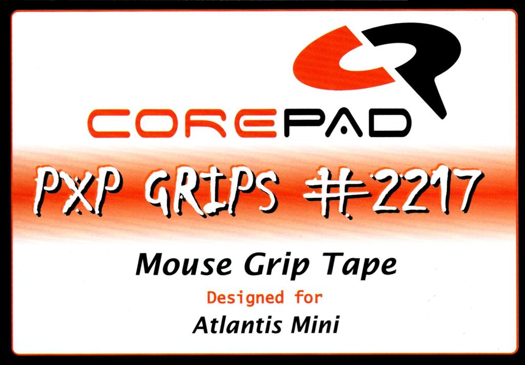 Corepad PXP Grips Grip Tape for Lamzu Atlantis Mini Wireless, 1 Set, Soft Polymer Rubber (Black)