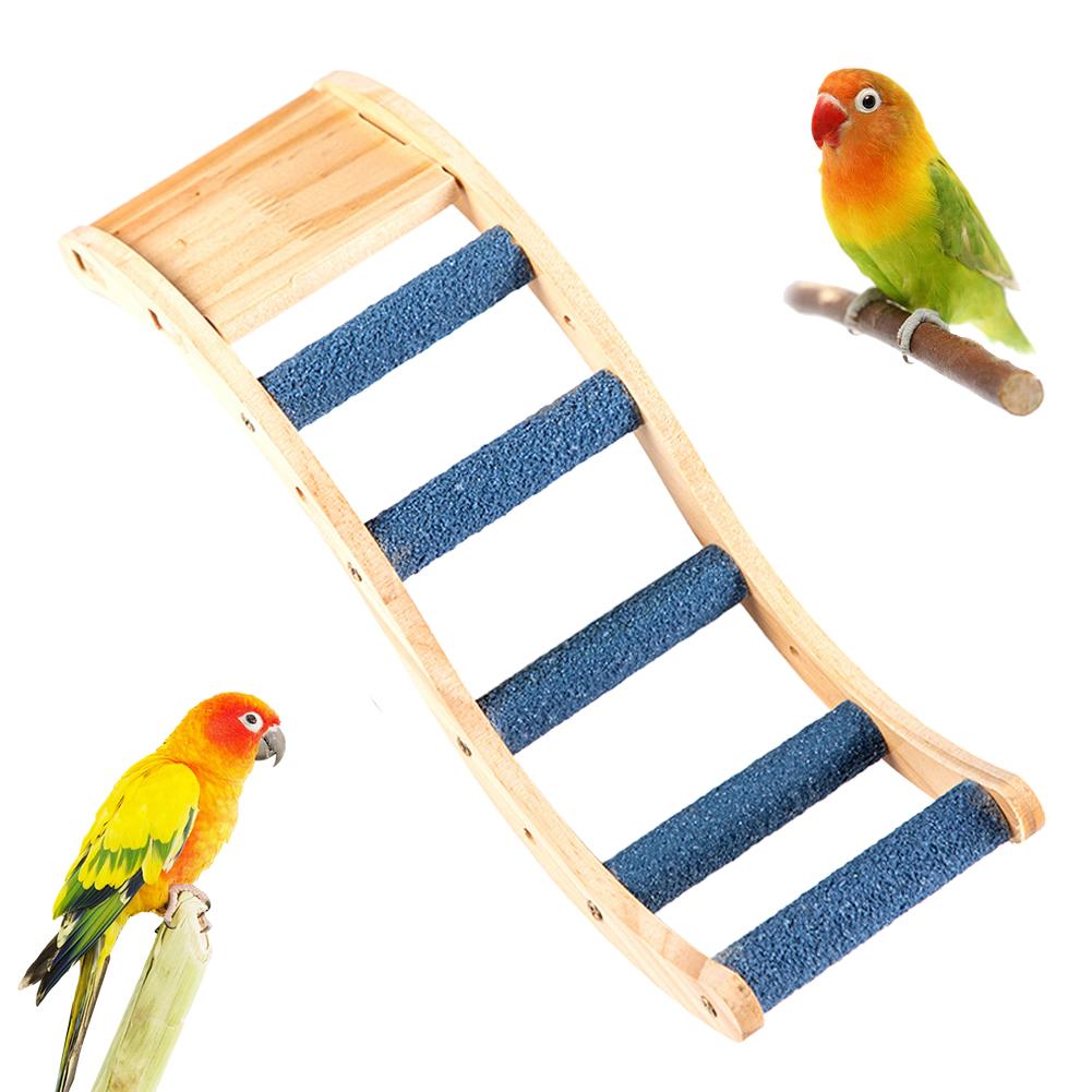 Parrot Ladder Toy Gnawing, Grinding Claws, Grinding Mouth Frosted Ladder Cloud Ladder Station Funny Shelf Bird Cage
