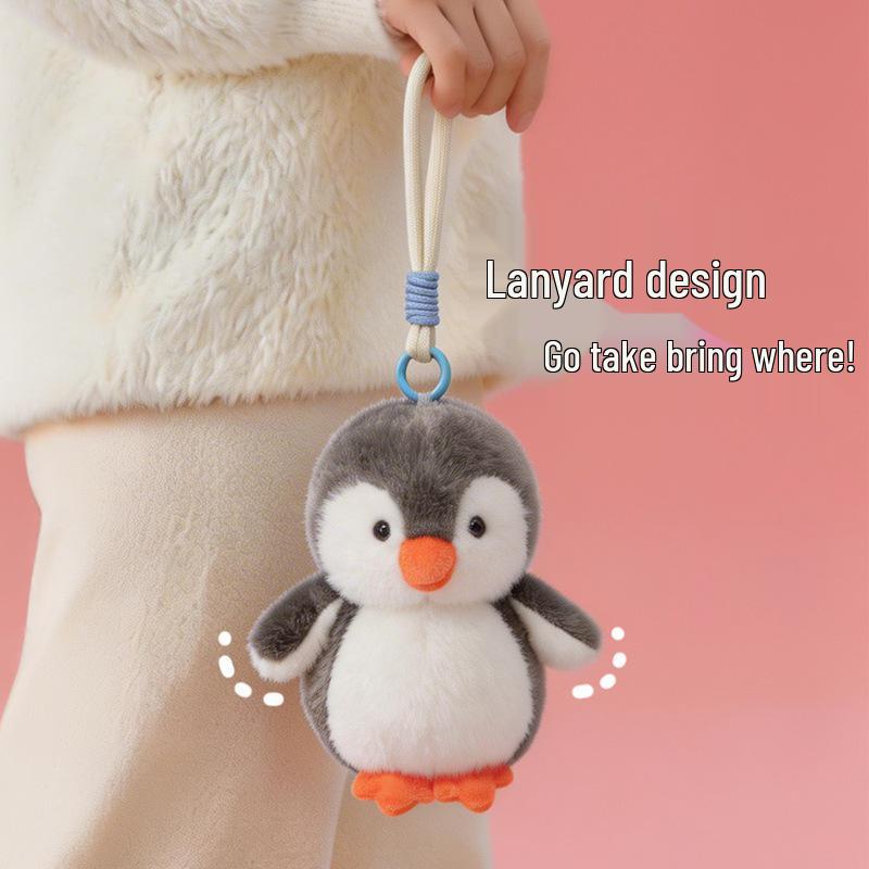 Scented Penguin, Duck, and Koala Plush Pendant Keychain - Cute Backpack Charm & Birthday Gift for Girls