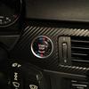 Carbon Fiber Car Engine Start Stop Ignition Key Ring Decorative Sticker for Compatible with BMW E90 E92 E93 3 Series Engine Start Button Cover (Mixed
